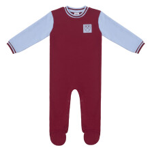 West Ham United Official Baby Sleepsuit Retro 1966 Kit Claret 6-9 Months