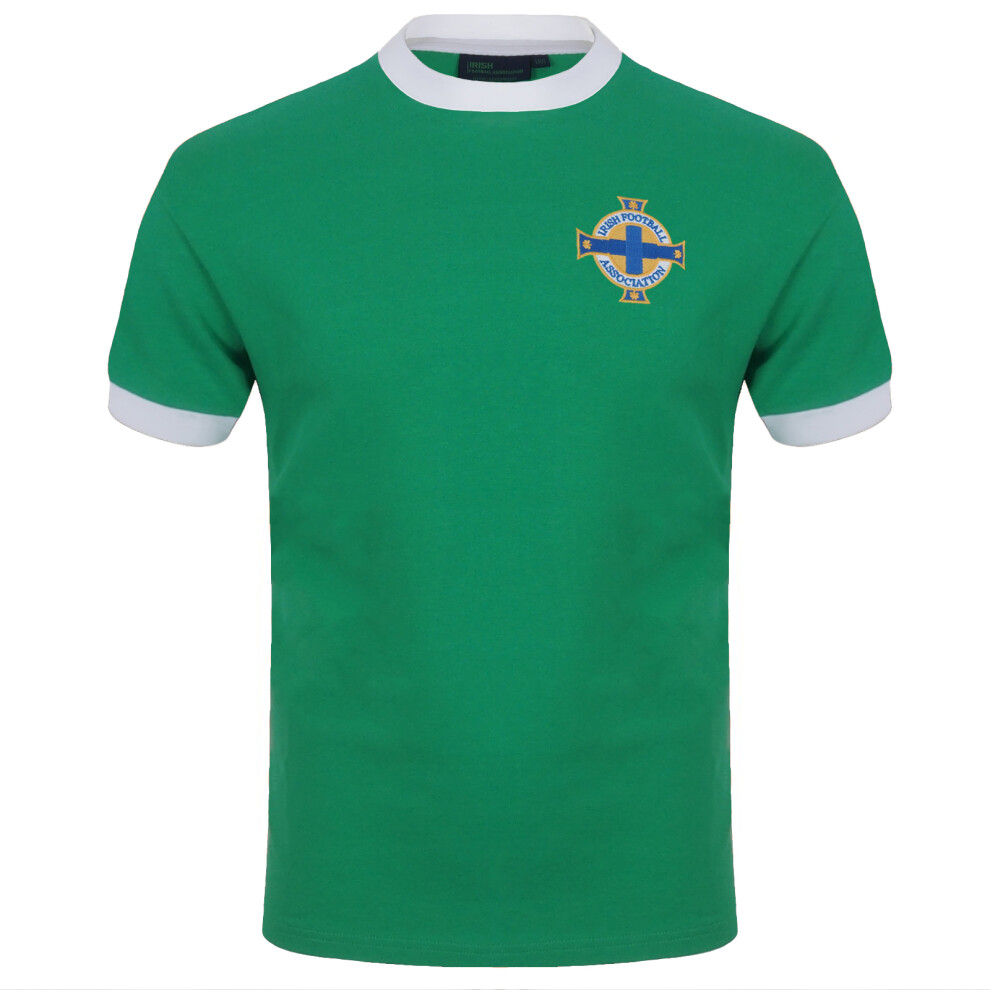 Photos - Football Kit Northern Ireland Official Football Mens Retro No.11 Home Shirt Green 3XL SA2041A