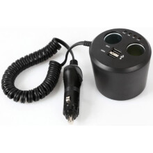 AUTO-T Multi-Steckdose Zigarettenanzünder USB für Getränkehalter 12/24V