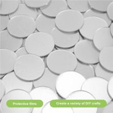 Size Acrylic Round Mirror Adhesive Small Round Mirror Circles Mirror Tiles for Crafts (100PCS, 1 Inch)