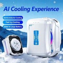 100 Gear Level Phone Cooler Semiconductor AI Icing Cooling Radiator Magnetic,Back-Clip Cool Heat Sink with Battery,1PC A