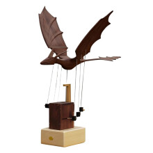 Dragon Automaton Wooden Model Western Mythical Creature Figure for Kids Method Dark Walnut