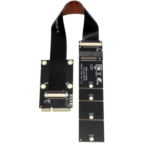 Cabo Extensor  PCI-e para M.2 NVMe Placa Adaptadora  PCIE para SSD M.2 NVMe Compatível com SSD 2230 2242 2260 2280 2