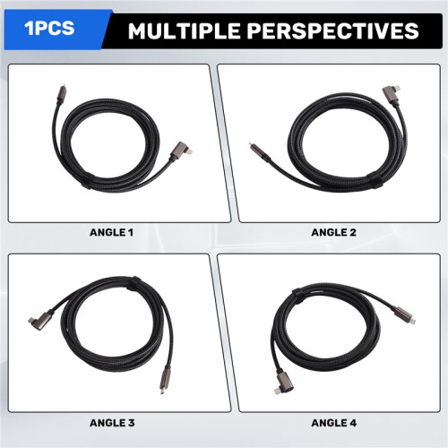 Type C to Type C VR Cable Type C VR Link Cable 90 Degree USB3.0 Fast Charging for  Quest 1/2