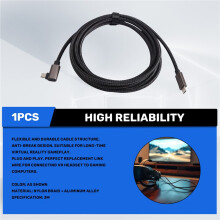 Kabel VR Typu C do Typu C, Kabel VR Link Typu C, 90 Stopni, Szybkie Ładowanie USB3.0 dla Quest 1/2, 3 Metry