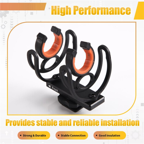 Microphone Shock Mount for COMICA VM20 Microphone Professional Anti‑Vibration Holder Secure Clamp Mount