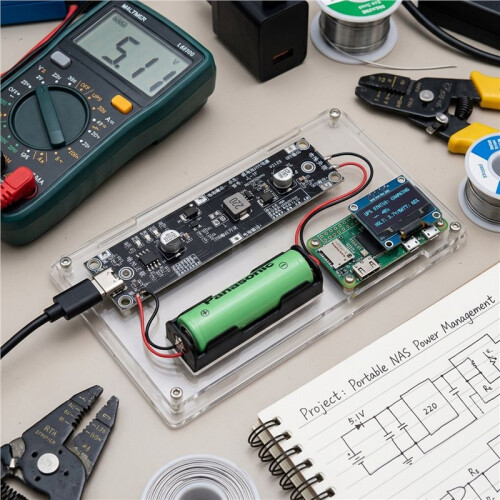 5Pcs Type-C 18650 Lithium Battery Boost Step  Module 18650 Lithium Battery UPS Boost Module for Power Bank DIY 12V 1