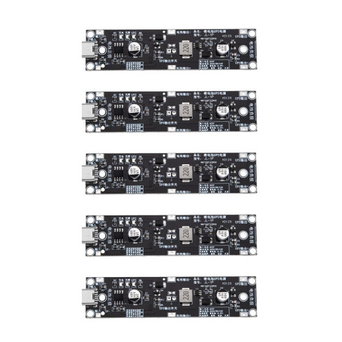 5Pcs Type-C 18650 Lithium Battery Boost Step  Module 18650 Lithium Battery UPS Boost Module for Power Bank DIY 5V