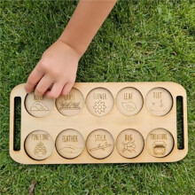Portable Wooden Bug Scavenger Search Board - Outdoor Nature Explorer Game for Kids' Educational Fun