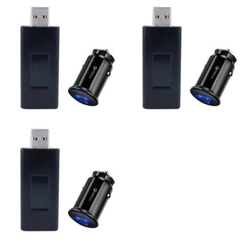 3X USB Powered GPS OUT Plug and  with Car Charger 12-24V Adapter Accessory