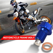 2-Piece Set Magnetic Oil Drain Bolt with Washer, A Replacement Part for YZ450F, YZ125, and YZ250F Motocross Bikes
