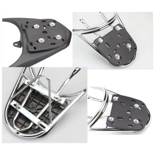 Motorcycle Top Case Mounting Plate Adapter for Universal Mount Rack Support Bracket with Screws