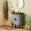 Homcom HOMCOM Modern Sideboard with 2 Sliding Doors Tambour Kitchen Cupboard Grey 9