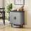 Homcom HOMCOM Modern Sideboard with 2 Sliding Doors Tambour Kitchen Cupboard Grey 1