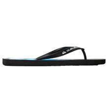(7 UK, Black) Quiksilver Mens Logo Flip Flops