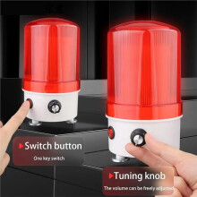 Volume Control Magnetic Indicator Light with Adjustable Sound and Strobe for 24V Red