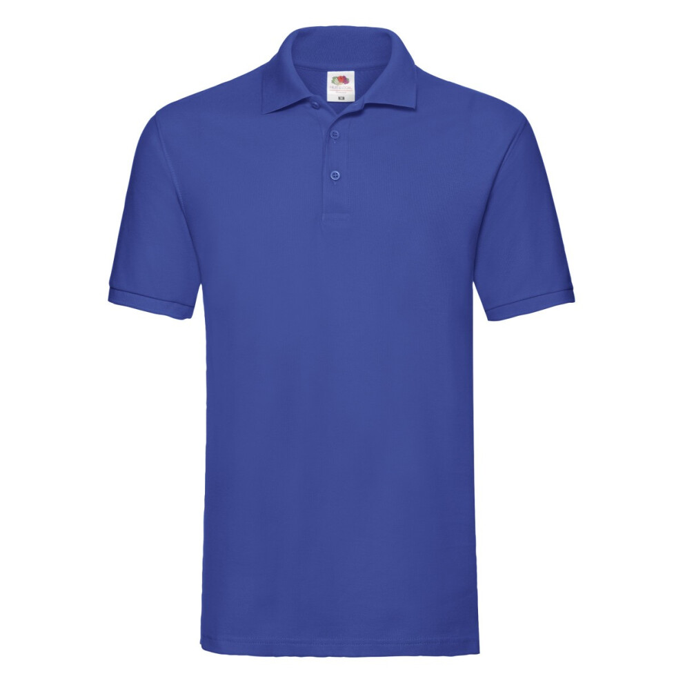Fruit Of The Loom (S, Royal Blue) Mens Premium Pique Polo Shirt