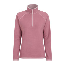(16 UK, Light Pink) Mountain Warehouse Womens/Ladies Montana Half Zip Fleece Top