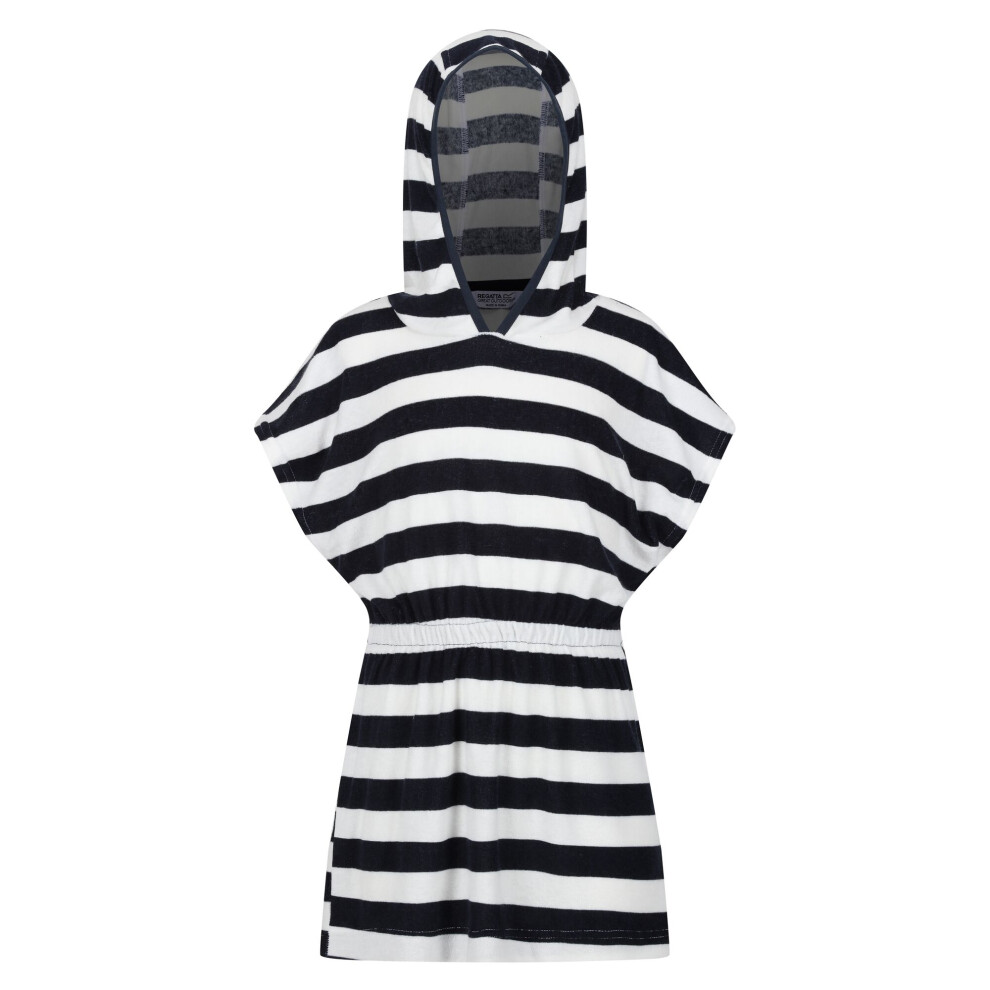 Regatta (3-4 Years, Navy) Childrens/Kids Bernessa Striped Towelling Poncho