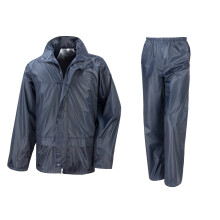 (XL, Navy Blue) Result Mens Core Rain Suit (Trousers And Jacket Set)