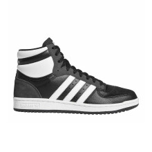 (10.5 UK, Core Black) Adidas Mens Top Ten Leather High Top Trainers