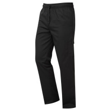 (S, Black) Premier Unisex Adults Chefs Essential Cargo Pocket Trousers