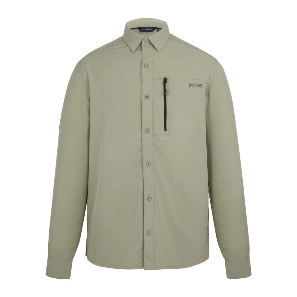 Regatta (3Xl, Abbeystone) Mens Light Insect Repellent Long-Sleeved Travel Shirt