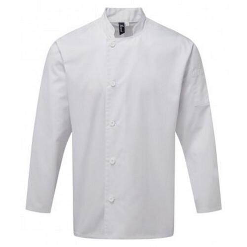 Premier (5XL, White) Premier Mens Essential Long-Sleeved Chef Jacket
