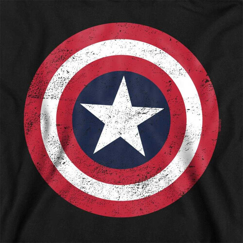 Captain America (5-6 Years, Black) Captain America Childrens/Kids Shield Pull Over Hoodie 2