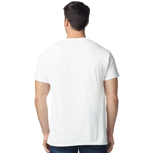 Gildan (M, White) Gildan Mens Cotton Label T-Shirt 1