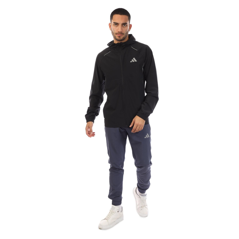 (M, Black) Adidas Mens Climacool Woven Track Jacket