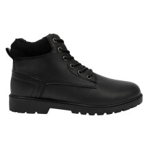 (10 UK, Black) Nicholas Deakins Mens Faux Fur Lined Ankle Boots
