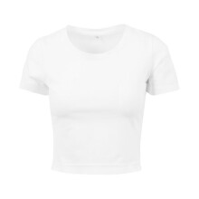 (XXL, White) New Morning Studios Womens/Ladies Crop T-Shirt
