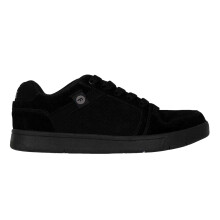 (14 UK, Black) Fabric Mens Ollie Leather Flat Skate Shoes