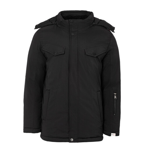 Lee Cooper (3XL, Black) Lee Cooper Mens Hooded Puffer Jacket