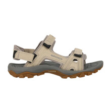 (9 UK, Beige) Karrimor Mens Antibes Logo Leather Sandals