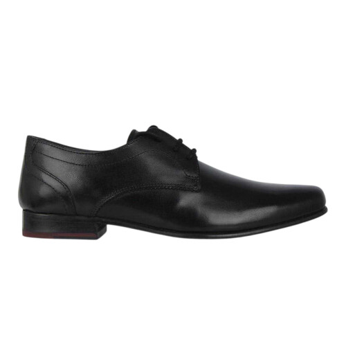 (5 UK, Black) Firetrap Boys Savoy Leather Derby Shoes