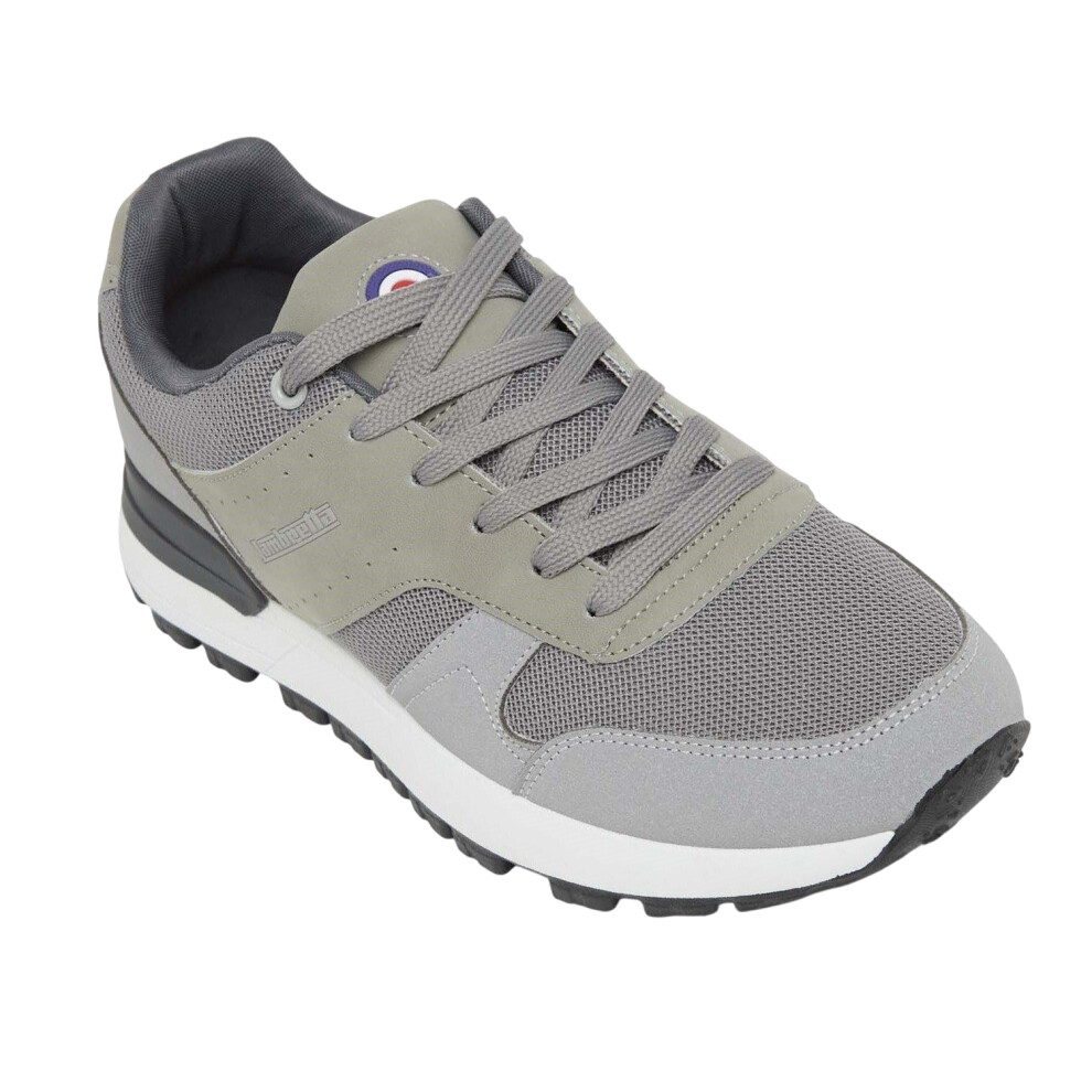 Lambretta (12 Uk, Light Grey) Mens Echo 2 Sailor Mesh Low Cut Flat Trainers