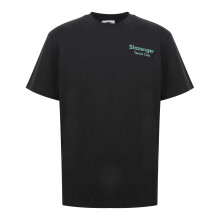 (M, Black) Slazenger Mens Tennis Club Back Print Crew Neck T-Shirt