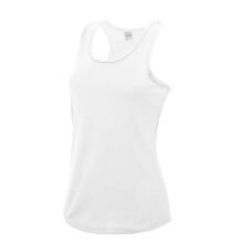 (XXL, Arctic White) AWDis Just Cool Girlie Fit Sports Ladies Vest / Tank Top