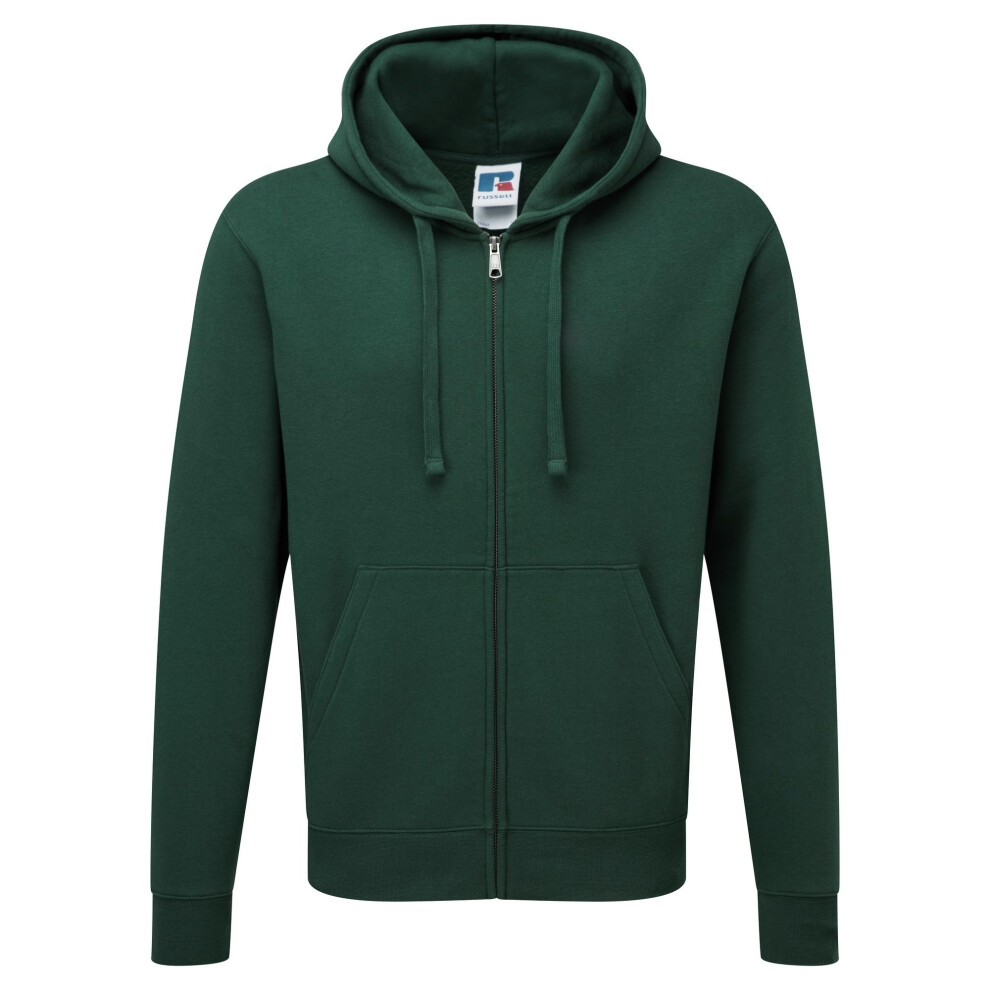 Russell (Xl, Bottle Green) Mens Authentic Full Zip Hooded Sweatshirt / Hoodie