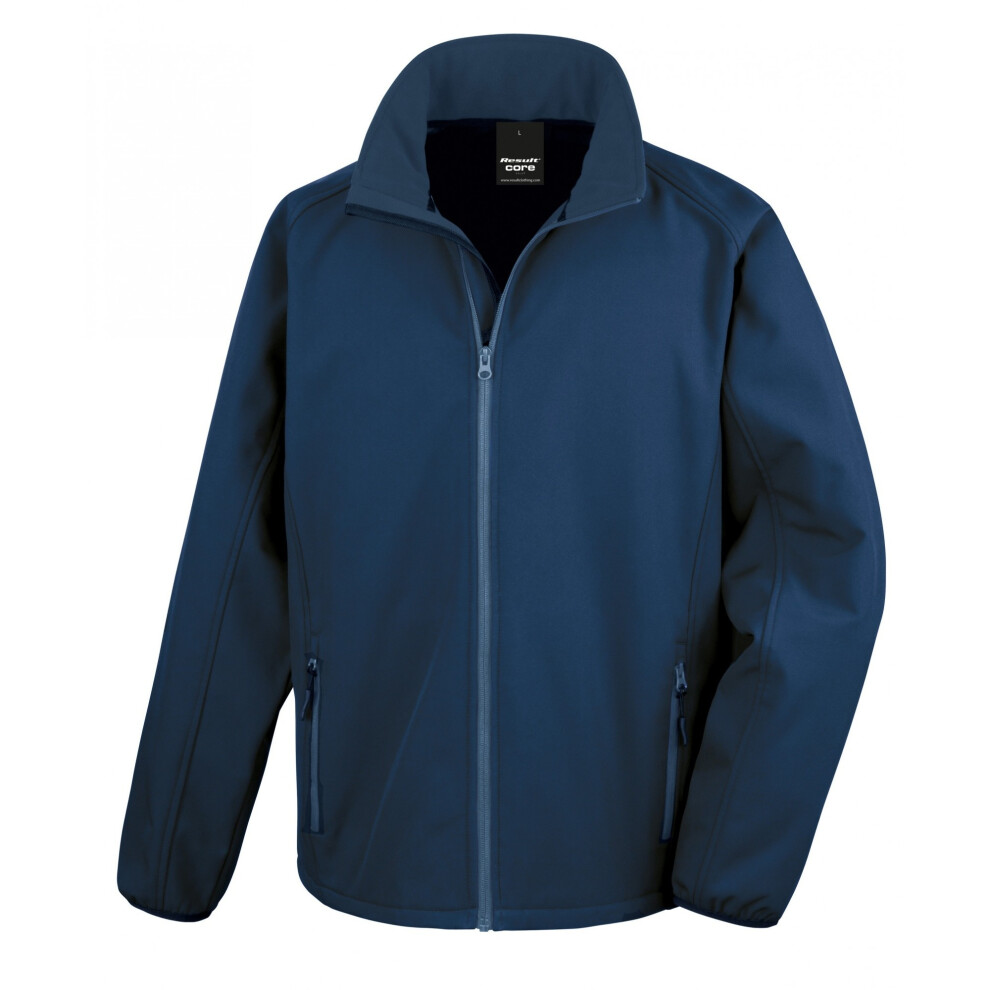 Result (2Xl, Navy/ Navy) Mens Core Printable Softshell Jacket