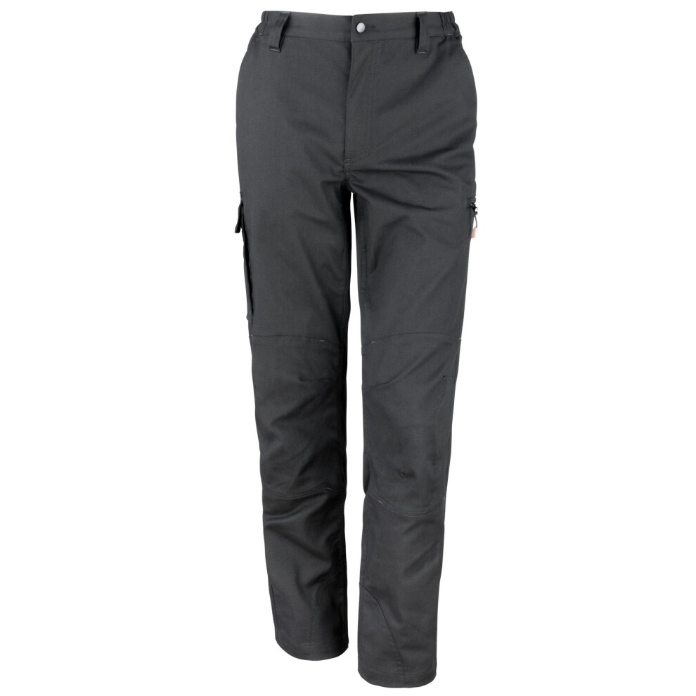 (L R, Black) Work-Guard By Result Unisex Adult Sabre Stretch Work Trousers
