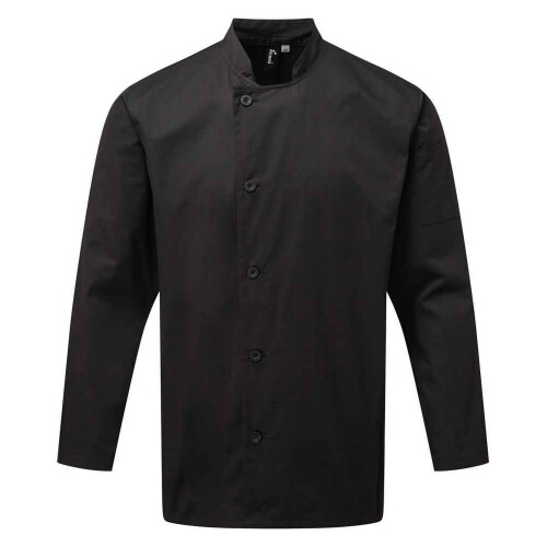 Premier (5XL, Black) Premier Mens Essential Long-Sleeved Chef Jacket 2