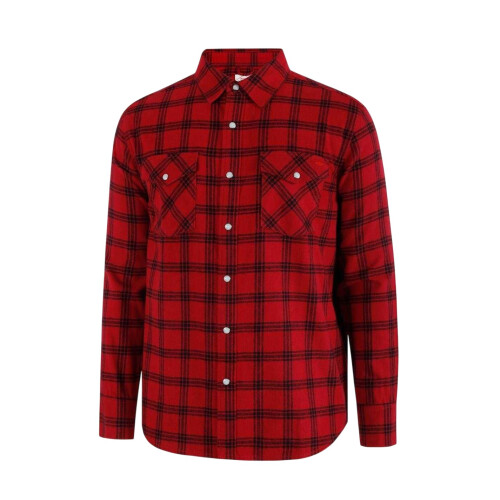 Lee Cooper (S, Red) Lee Cooper Mens Check Plaid Long-Sleeved Shirt 2