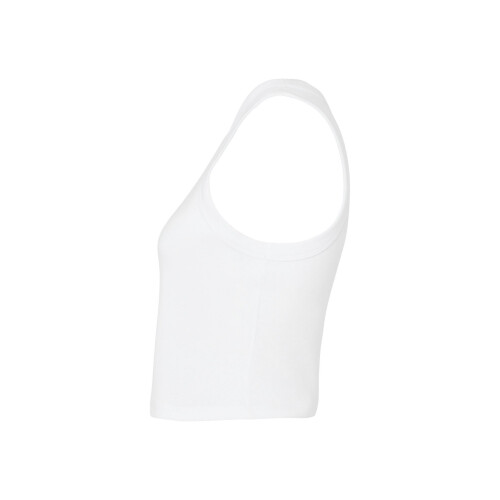 (M, Solid White) Bella + Canvas Womens/Ladies Micro-Rib Racer Tank Top 2