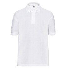 (9-10 Years, White) Russell Childrens/Kids Pique Polo Shirt
