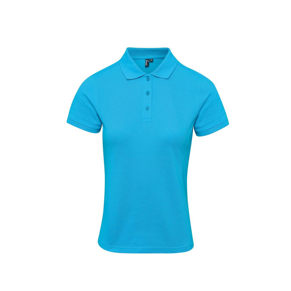 Premier (Xl, Turquoise) Womens/Ladies Coolchecker Plus Polo Shirt