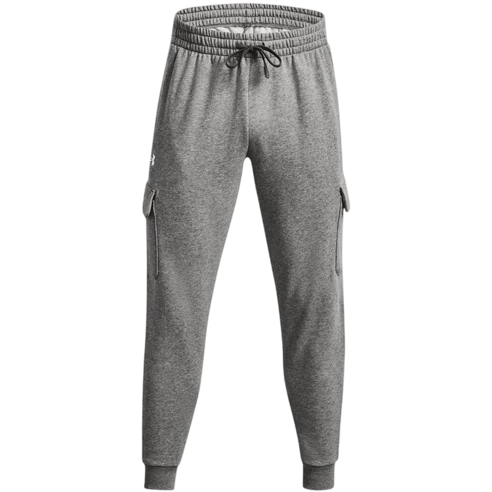 Under Armour (Xxl, Grey/Black) Mens Rival Fleece Cargo Pocket Joggers