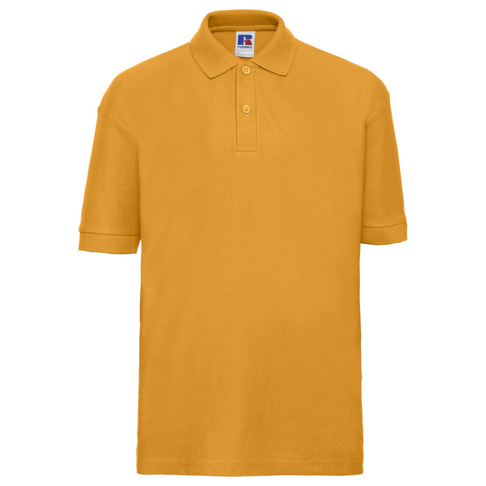 Russell Athletic Childrens Unisex Childrens/Kids Polo Shirt (Gold) - Yellow - Size 3-4Y - Image 2
